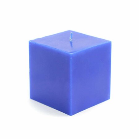 ZEST CANDLE CPZ-134-12 3 x 3 in. Blue Square Pillar Candles, 12PK CPZ-134_12